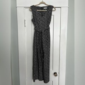 Calvin Klein Jumpsuit Black-and-White Print Size 10